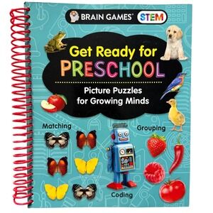 Brain Games STEM Get Ready for Preschool Picture Puzzles Educational Book